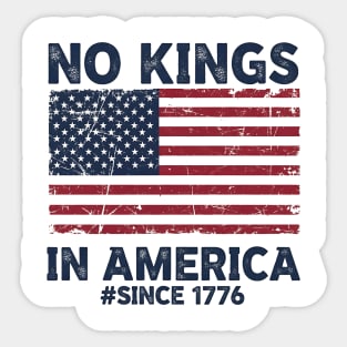 No-Kings-in-America | Vintage-1776-Patriotic-USA-Flag Sticker